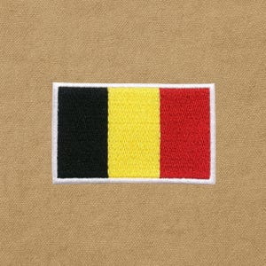 Belgium Flag Patch Belgian Emblem Travel Souvenir Banner Embroidered Iron-on Applique for Backpacks & Jackets, and Clothing, Flag Gifts