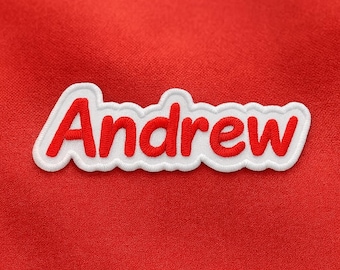 Custom Christmas Name Patch, Custom Name Patch, Sew/Iron On Embroidery Patches for Clothes Jackets Backpacks, Personalized Name Patches