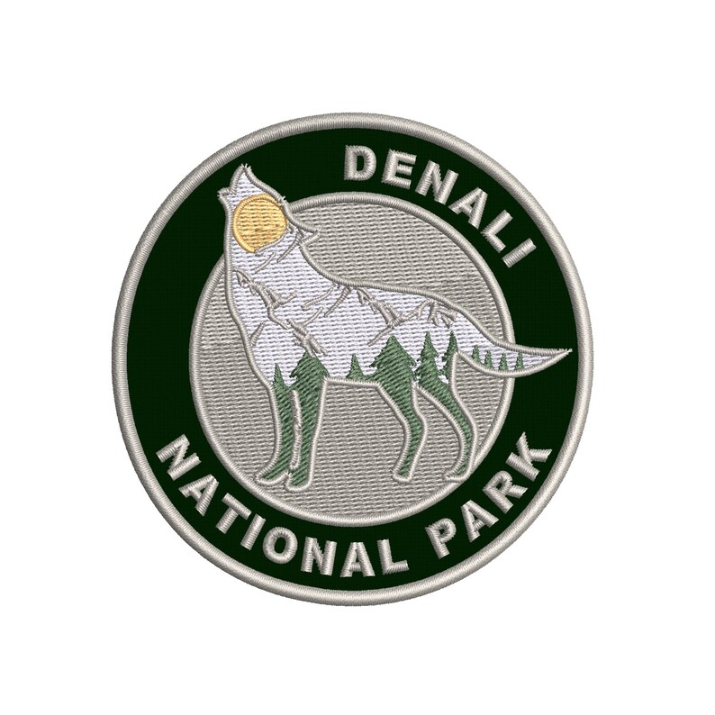 Nature Lover Gift Family Trip National Park Wildlife Hiking Adventure Clothing Denali National Park Embroidered Patch IronSew-on or Hook