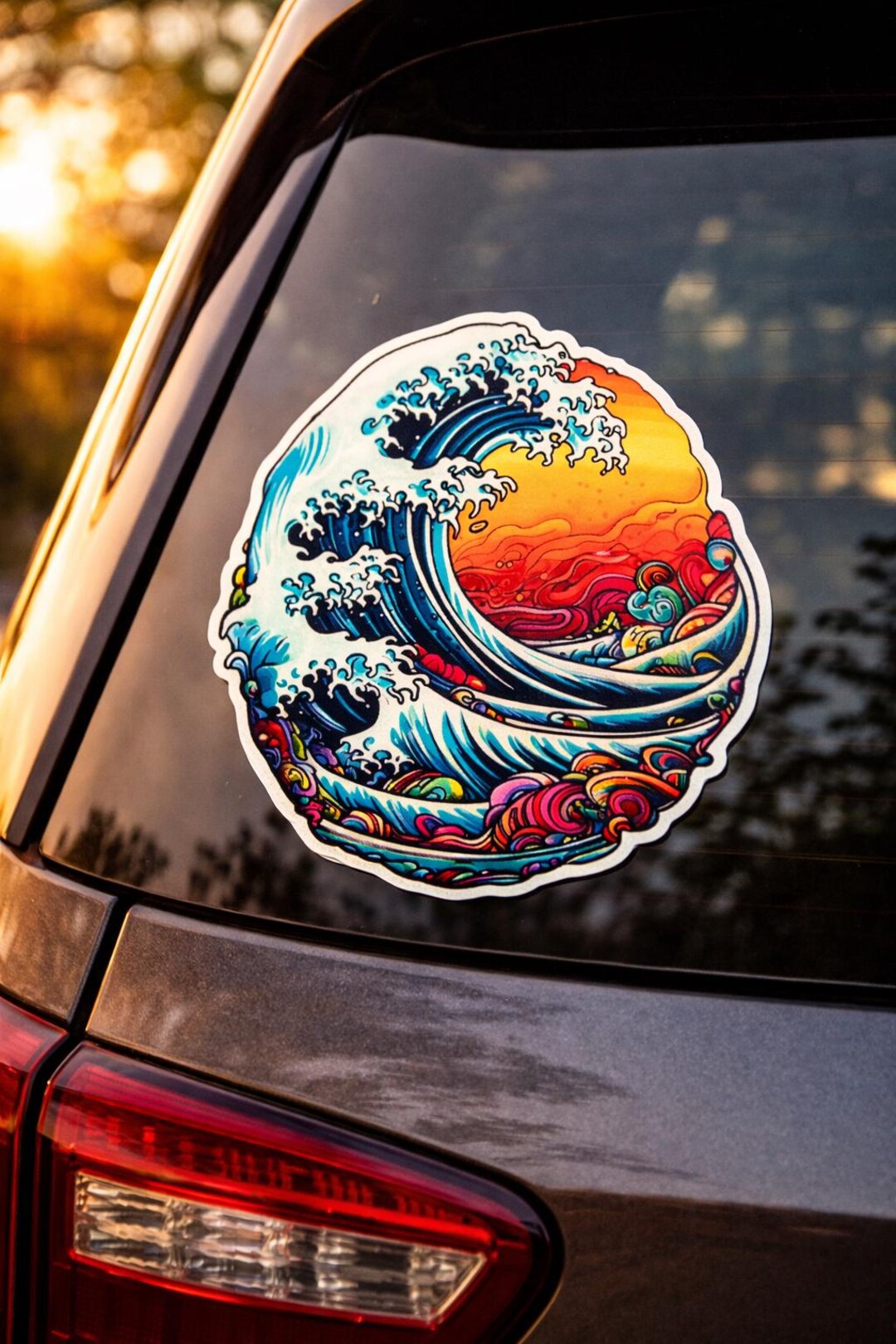 Ocean Wave Vinyl Sticker Decal/retro Wave Sticker/beach Decal/car Truck ...