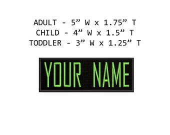 Custom Ghostbusters "YOUR NAME" PATCH Personalized Name Tag Embroidered Iron-on Applique, Adult Child Toddler Halloween Costume Uniform