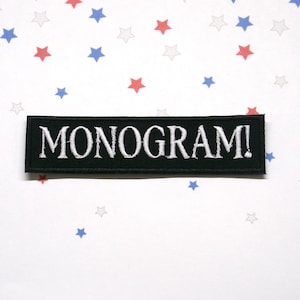Custom Name Patch/Custom Monogram!/Personalized Name Tag Patch/Iron-On Embroidered Patch Applique for Uniform/Costume/Jacket/Backpack