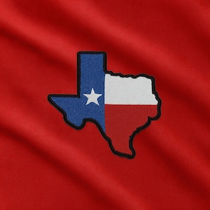 Texas State Flagge Patch veteran gemacht, Lone Star TX Emblem (zum Aufbügeln / Aufnähen, langlebige Stickerei, benutzerdefinierte Größenoptionen)