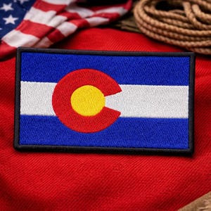 Patch vlag staat Colorado – door veteranen vervaardigde geborduurde opstrijkbadge – embleem patriottisch VS-staat voor hoed, jas, rugzak