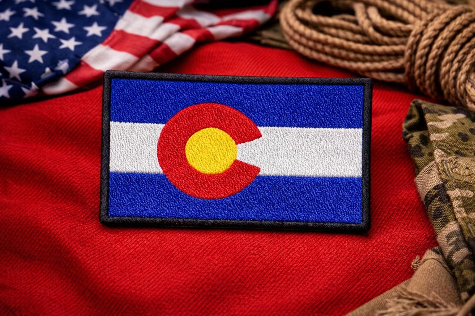 Toppa con bandiera del Colorado