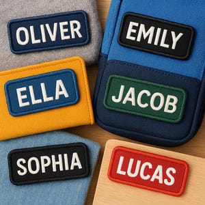 Custom Name Patch Embroidered, Colorful Custom Name Patches, Sew On/Iron On Patches for Clothes Jackets Backpacks, Personalized Patches
