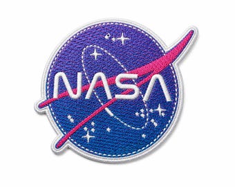 NASAロゴパッチ/アイロン接着パッチ/科学バッジ/宇宙飛行士/星・惑星