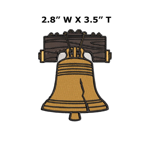 Liberty Bell Patch Embroidered Iron-On Applique Clothing Vest Backpack Badge Emblem, National Monuments Parks Vacation Travel Souvenir Gift