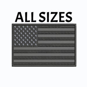 USA American Flag Black & Grey Patch Embroidered Iron-on/Sew-on Applique Clothing Vest Jacket Military Gear, Uniform Shoulder Badge Emblem