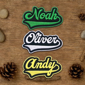 Custom Name Patch – Personalized Embroidered Text | Iron On, Sew On, Hook & Loop | For Jackets, Hats, Uniforms, Bags, Backpacks