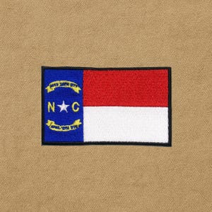 North Carolina State Flag Patch Applique Emblem Embroidered Iron-on Banner Patch for Backpack & Uniform, US State Flag Patch, Souvenir Gift