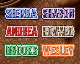 Custom Name Patch Embroidered, Colorful Custom Name Patches, Sew On/Iron On Patches for Clothes Jackets Backpacks, Personalized Patches