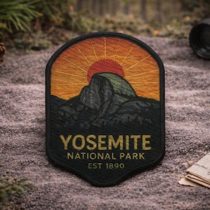 Yosemite National Park Patch/Iron-On Patch/Camping & Hiking Souvenir Gift/Nature Badge/Sew-On Applique for Clothing Vest/Jacket Hat Backpack