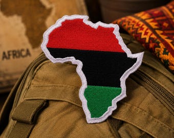 Rasta Pan African Flag Patch: Embroidered Iron-On Applique, Veteran Made, Durable Stitching | Tennessee Handmade, Travel Souvenir Gift