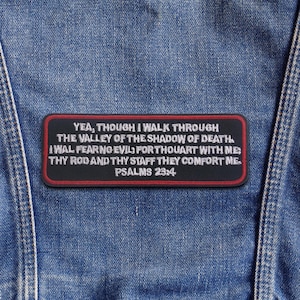 Psalm 2:34 Bible Verse Patch Embroidered Iron-On Applique for Jacket & Clothing, Faith Gift, Christian Bikers, Inspirational Patch