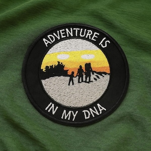 Nature Name Patch Custom "Your Text" Personalized Embroidered Iron-On/Sew-On Applique Vest Jacket Jeans Clothing, Mountains Hikers, Trails