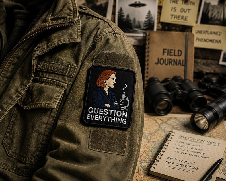 Question Everything Patch/UFO Patch/Area-51 Patch/Iron On Patch/Paranormal Patch/Retro Xfiles Patch/Cover-Up/Government Secrets Patch/Aliens bild 4