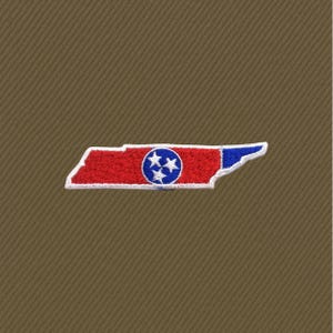 Tennessee State Flag Patch Embroidered Iron-On Patch Emblem Applique for Backpacks & Jackets, and Clothing, Travel Souvenir Gifts, TN Shaped