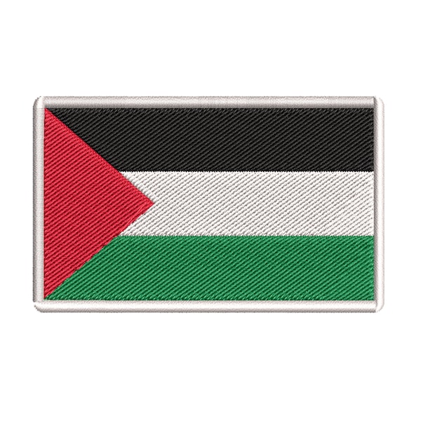 Palestine Flag Patch Embroidered Iron-on/Sew-on Applique Clothing Vest Jacket Military Gear, Uniform Shoulder Badge Emblem