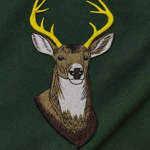 Deer Buck Patch/Iron-on Patch/Wild Animal Badge/Decorative Patch/Animal Lover Gift/Wildlife Patch/DIY Embroidery/Buck/Stag/Hunting Patch