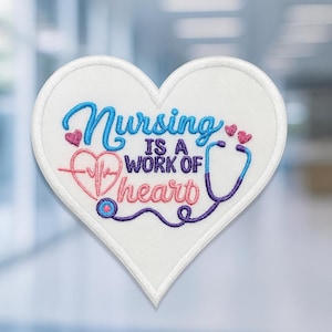 Nurses Patch Embroidered Iron-on Applique for Uniform, Backpack, Clothing, Badge for LPNs & Nursing Grads, Nurse Appreciation Week Gift