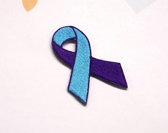 Suicide Awareness Support Ribbon Patch Embroidered Iron-on Support Patch for Vest & Backpack, Fundraising Gift, Cause Patch, Support Event