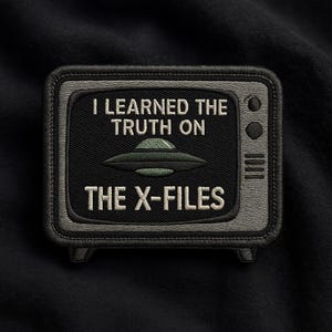 Retro Xfiles Patch/UFO Patch/Area-51 Patch/Iron On Patch/Paranormal Patch/Sew-On Patch Applique/Cover-Ups/Government Secrets Patch/