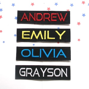 Personalized Name Patch Embroidered, Custom Text Patches Embroidered, Sew On/Iron On Patch Applique for Clothes Hats Backpacks/Biker Vest
