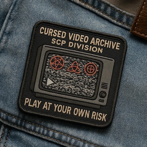Cursed Video Archive SCP Division Patch/Iron-On Patch/UFO Patch/Area-51 Patch/Paranormal Patch/XFiles Inspired Patch/Government Secrets