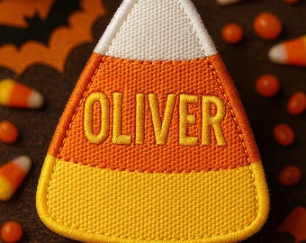 Custom Halloween Name Patches for Kids, Custom Name Patch/Iron on/Hook & Loop Embroidered Patch for Backpack/Custom Spooky Season Name Patch