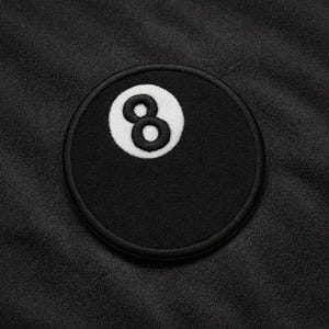 8 Ball Patch/Iron-On Patch/Billiards/Classic Retro Pool Hall/Eight Ball/Embroidered Sew-On Applique for Clothing Vest/Jackets Backpack