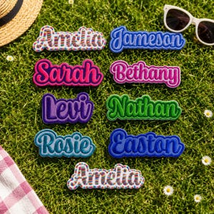 Personalized Name Patch Embroidered, Custom Text Patches Embroidered, Sew On/Iron On Patch Applique for Clothes Backpacks, Custom Name Patch