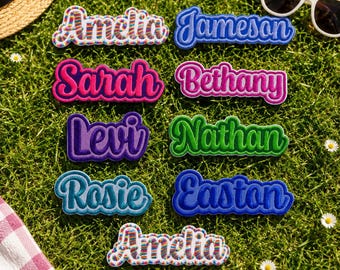 Personalized Name Patch Embroidered, Custom Text Patches Embroidered, Sew On/Iron On Patch Applique for Clothes Backpacks, Custom Name Patch