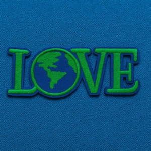 Earth Patch/Love Patch/Iron-On Patch/Save Our Environment Planet Protection Badge, Save the Earth Patch, for Clothing, Hats, Backpacks