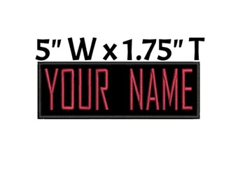 1.75Hx5W Custom Ghostbusters "YOUR NAME" Personalized Name Tag Patch Embroidered Hook & Loop or Iron-on/Sew-on Applique Halloween Costume