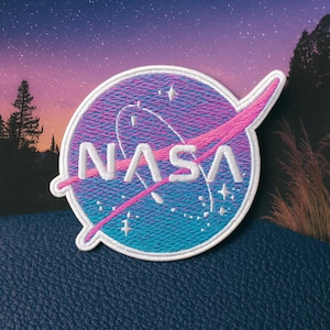 NASA Logo Patch/Iron-On Patch/Science Badge/Astronaut/Stars Planets/Solar System/Space Missions/Embroidered Sew-On Applique for Clothing