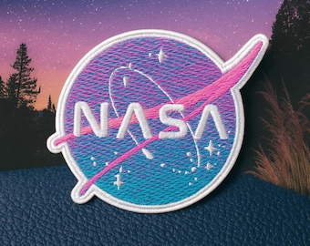NASA Logo Patch/Iron-On Patch/Science Badge/Astronaut/Stars Planets/Solar System/Space Missions/Embroidered Sew-On Applique for Clothing