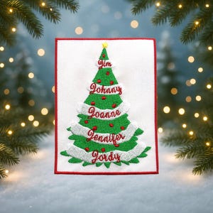 Custom Name Patch/Christmas Stocking Nametag Patch/Personalized Name Patch/Iron-On Embroidered Applique/Holiday Gifts/DIY Decorative Gifts