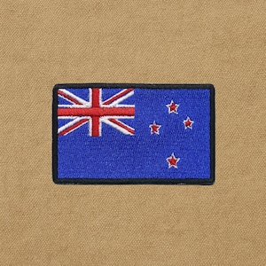 New Zealand Flag Patch KIWI Emblem Embroidered Iron-on Travel Souvenir Banner Applique for Military Gear & Uniforms, Backpacks, Flag Patch