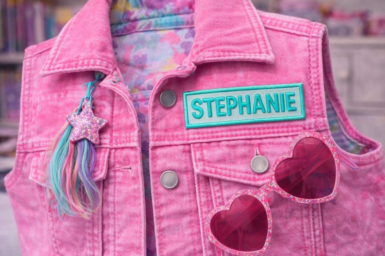 Custom Name Patch Versatile "YOUR NAME" Personalized Name Tag Embroidered Iron-on/Sew-on Applique Uniform Clothing Jacket Vest Costume Badge Bild 3