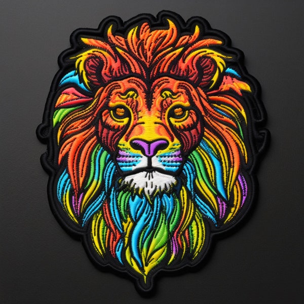 Lion of Judah Patch Iron-on/Sew-on Applique for Backpack Clothing Vest Bag Jacket Hat, Bible, Religious, Lamb, Jesus, Animal Badge, Israel