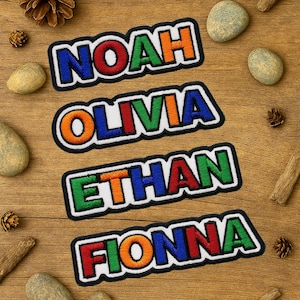 Personalized Name Patch Embroidered, Custom Text Patches Embroidered, Sew On/Iron On Patch Applique for Clothes Hats Backpacks