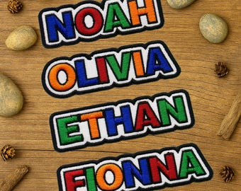 Personalized Name Patch Embroidered, Custom Text Patches Embroidered, Sew On/Iron On Patch Applique for Clothes Hats Backpacks