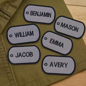 Custom Name Patch Embroidered, Military Custom Name Patches, Sew On/Iron On Patches for Clothes Jackets Backpacks, Personalized Patches