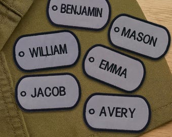 Custom Name Patch Embroidered, Military Custom Name Patches, Sew On/Iron On Patches for Clothes Jackets Backpacks, Personalized Patches