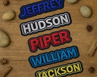 Personalized Name Patch Embroidered, Custom Text Patches Embroidered, Sew On/Iron On Patch Applique for Clothes Hats Backpacks