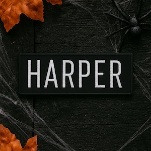 Glow in the Dark Name Patch Custom Ghostbusters "YOUR NAME"  Personalized Name Tag Embroidered Iron-on Applique Adult or Child Halloween