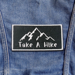Parche de senderismo, parche de montaña, aplique termoadhesivo bordado para mochila y chaqueta, parche de senderismo, insignia de naturaleza, parche de vida silvestre, parche de equipo