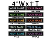 Personalized Name Embroidered patch 4 quot W x 1 quot T biker scooter Iron on Sew on Uniform Costume Name Tag Badge for Vest Jacket Bag Hat Clothing