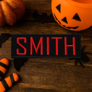 Custom Ghostbusters NAME TAG, Personalized Embroidered PATCH/Iron on/Sew on/ 12cm x 4.5cm,1.75Hx5W Halloween Costume Jumpsuit Decorative